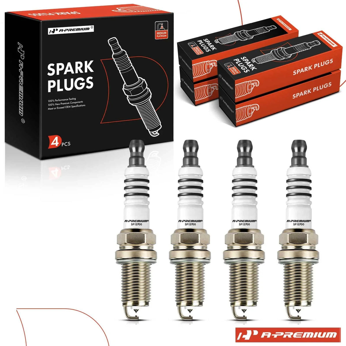 Set of 4 Iridium Platinum Spark Plugs for Subaru Outback Legacy (2010–2012)