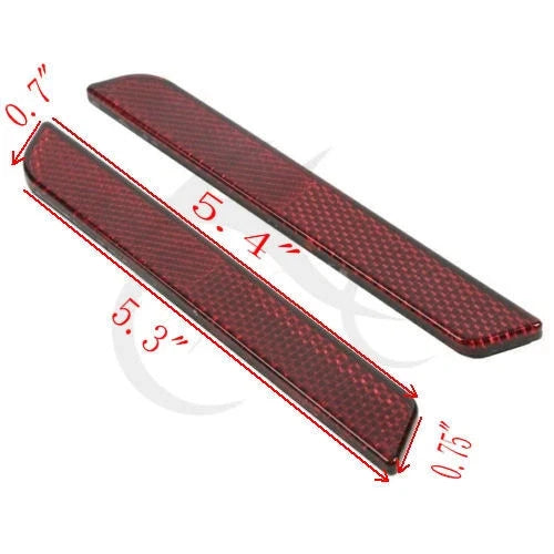 Red Reflectors for Harley Touring Road King (1994–2013) Saddlebag Latch