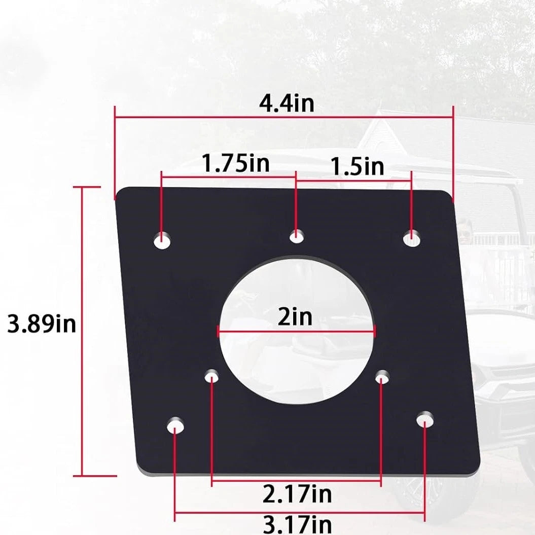Charger Port Cover Plate Adapter for EZGO Lithium Battery 120 Plug (48V & 72V)