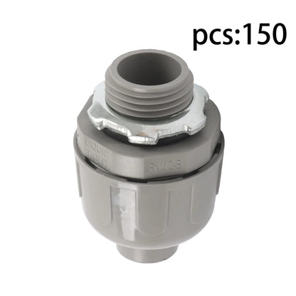 150 Pcs 1/2 Inch Liquid Tight Connector PVC Electrical Conduit Fittings
