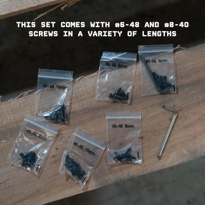 Set of 6 Gunsmithing Screws 6-48 & 8-40 for Firearms