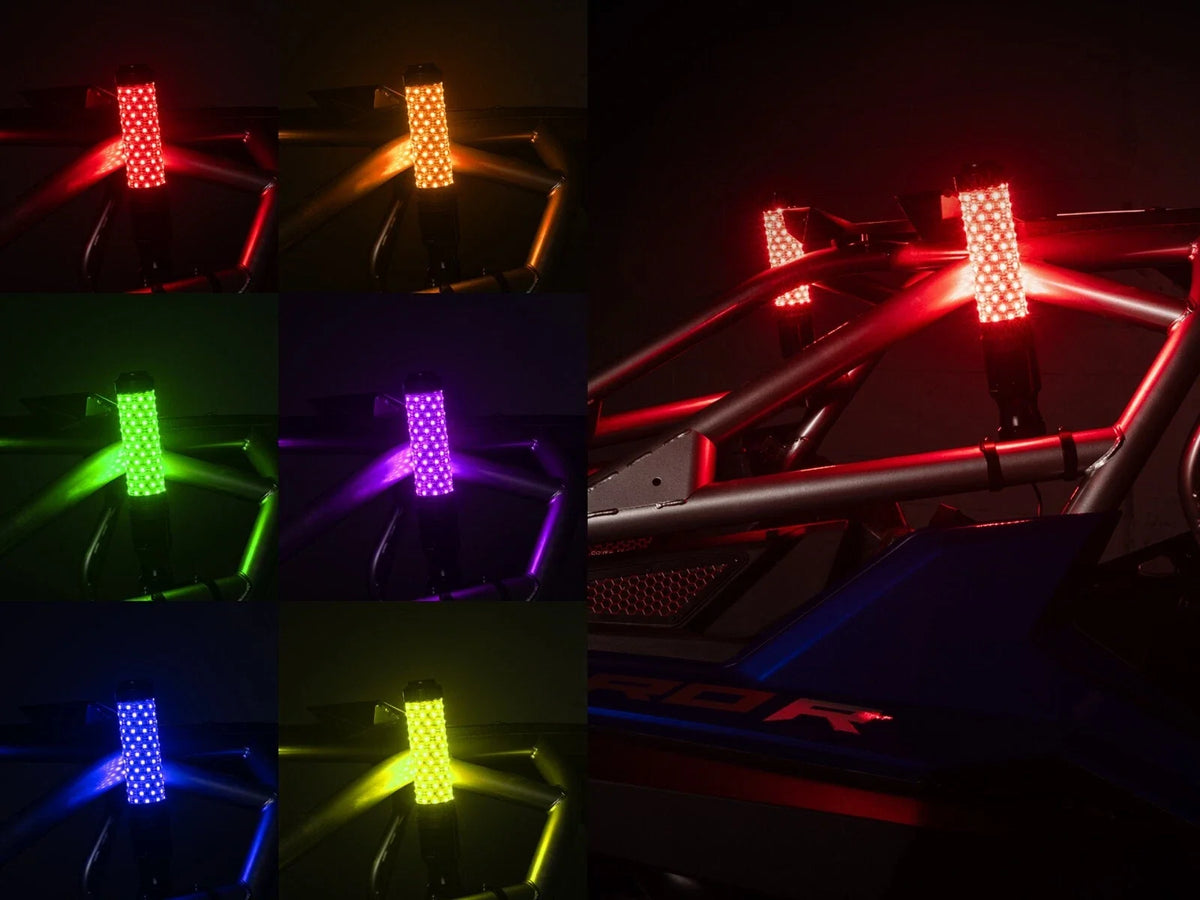 Magnum LED Whip Lights for SuperATV (with 2" Vertical Brackets)