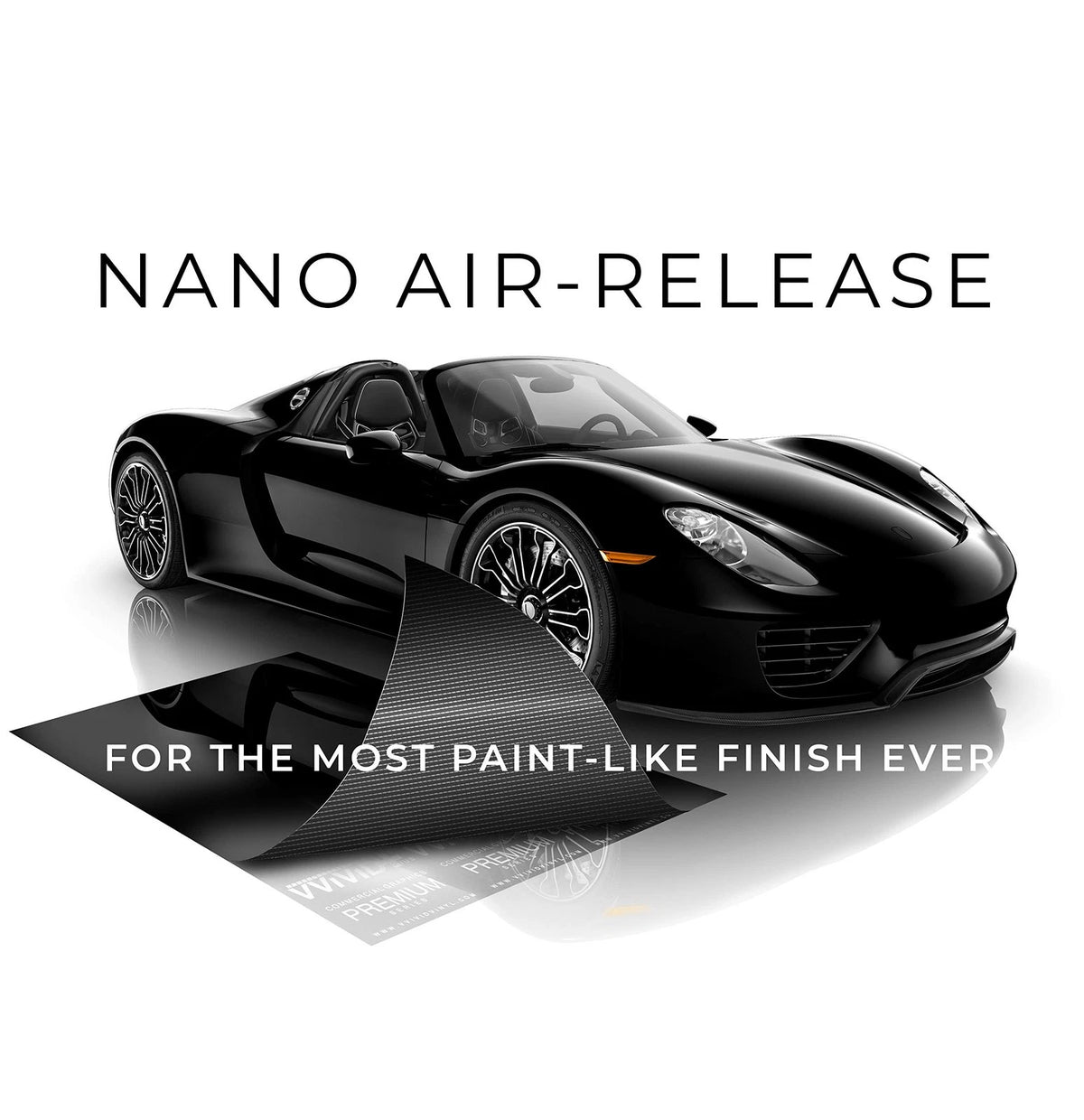 Piano Black Vinyl Car Wrap Film 1ft x 5ft for Custom Applications