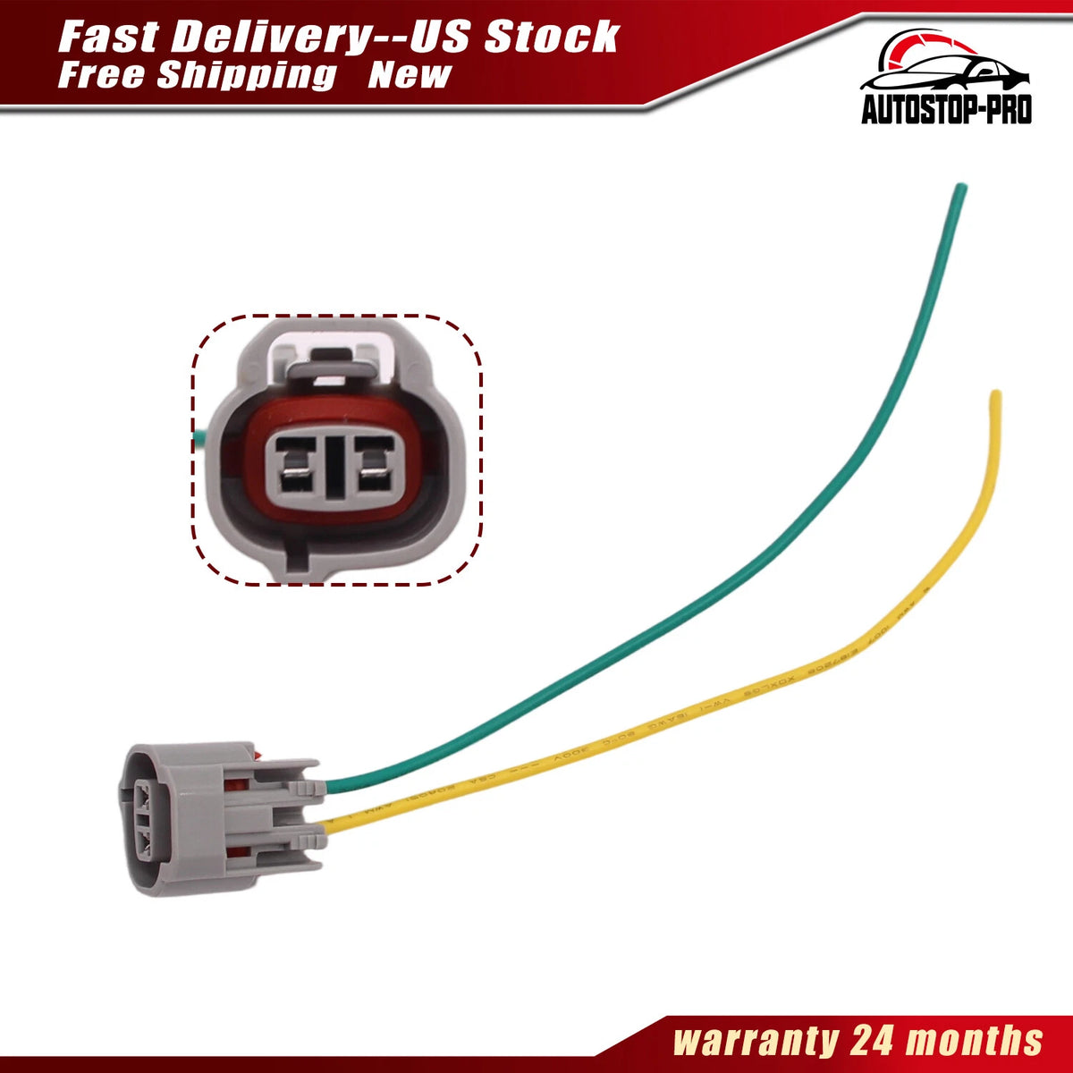 Front Washer Pump Connector Plug Harness for Honda Insight (2019–2021) Civic (2016–2021) - 76806-TBA-A01, 76806TBAA01