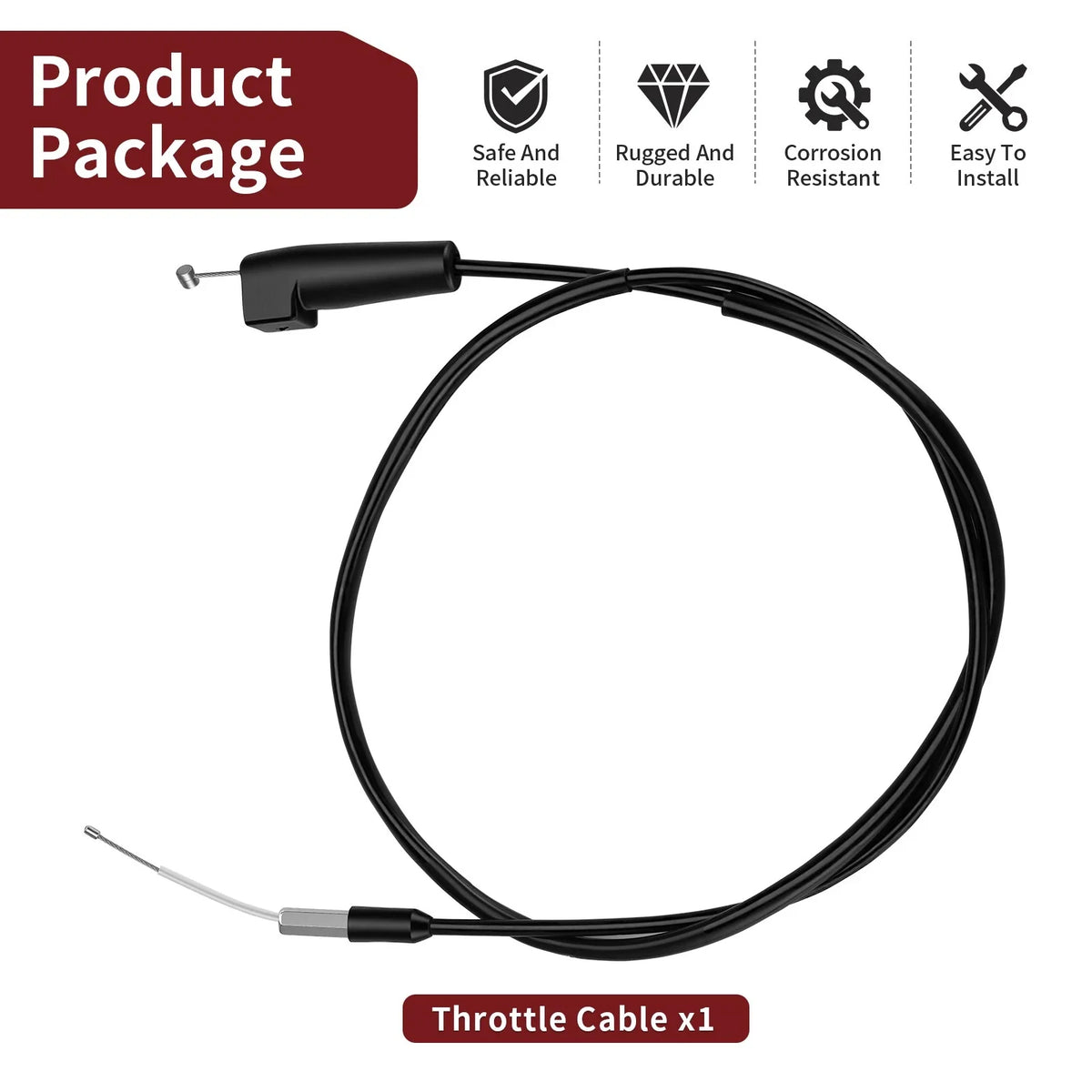 Throttle Cable for Suzuki KingQuad 300 4x4 LT-F300F LTF300F (1999–2002)
