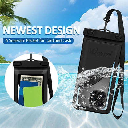 Waterproof Phone Pouch for Beach Cruise (8.3 Inch, IPX8)