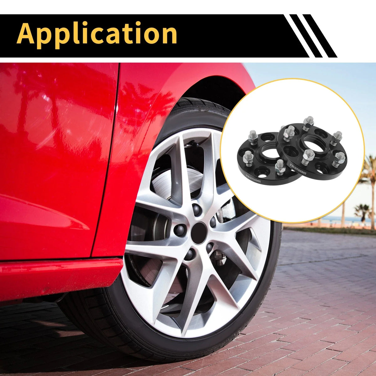 2Pcs 5x105mm Wheel Spacers 56.6mm M12x1.5 for Chevrolet Trax (2013–2020)
