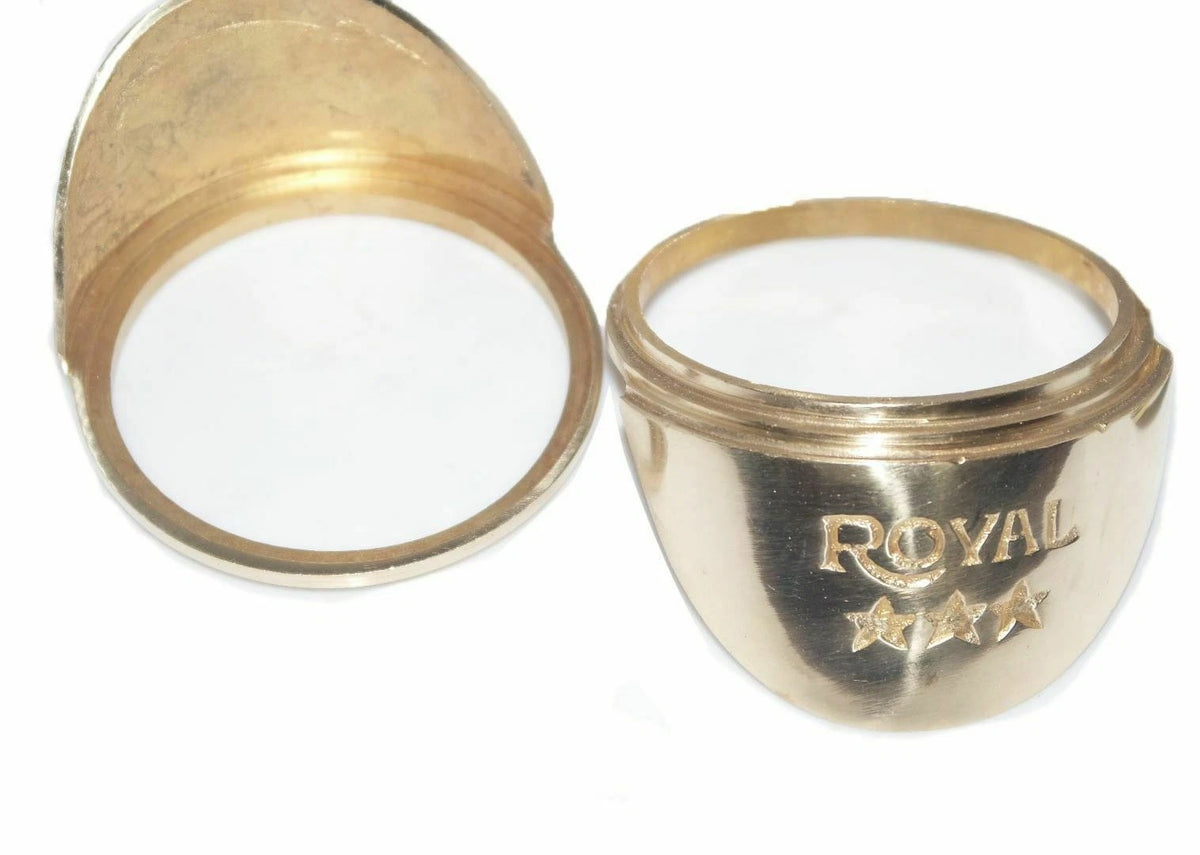 Set of 4 Vintage Look Brass Indicator Blinker Shades for Royal Enfield