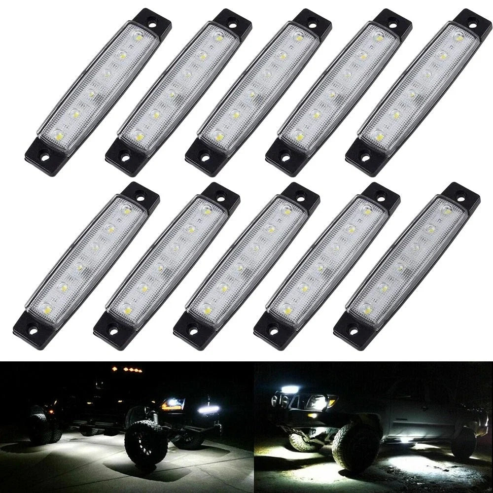 10X White LED Rock Light Pods for 12V Off Road Truck Car ATV SUV