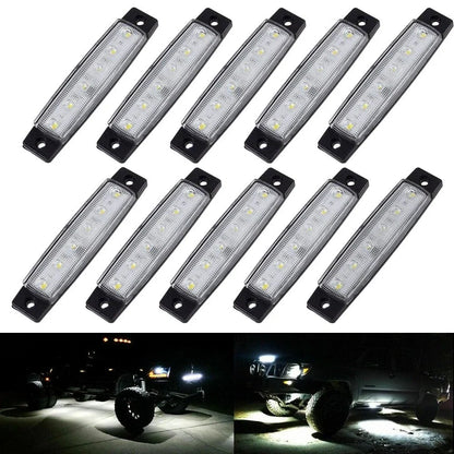 10X White LED Rock Light Pods for 12V Off Road Truck Car ATV SUV