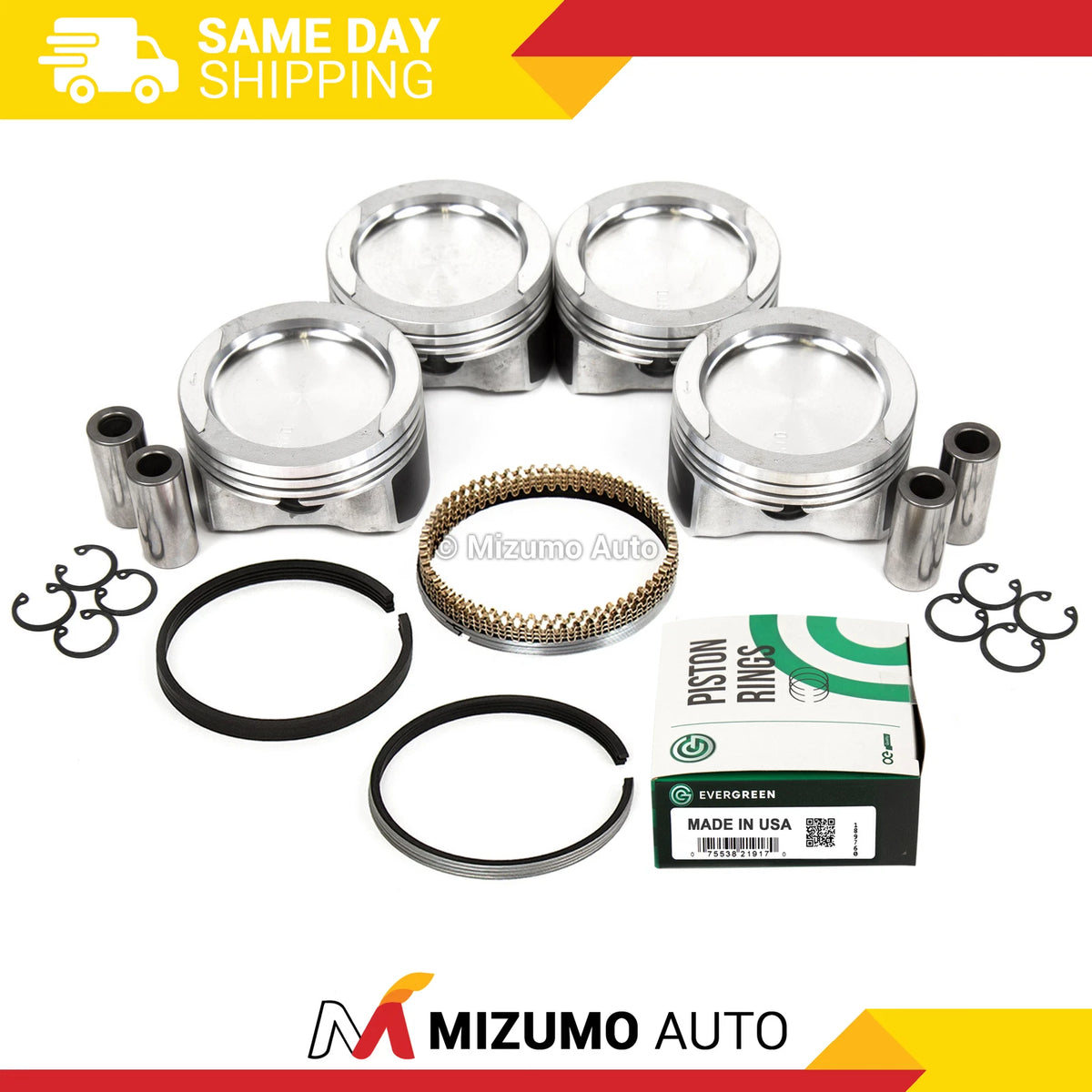 Pistons w/ Rings for Volkswagen Beetle Golf Jetta 2.0L (MA-4216947368, 06A-107-065-F)