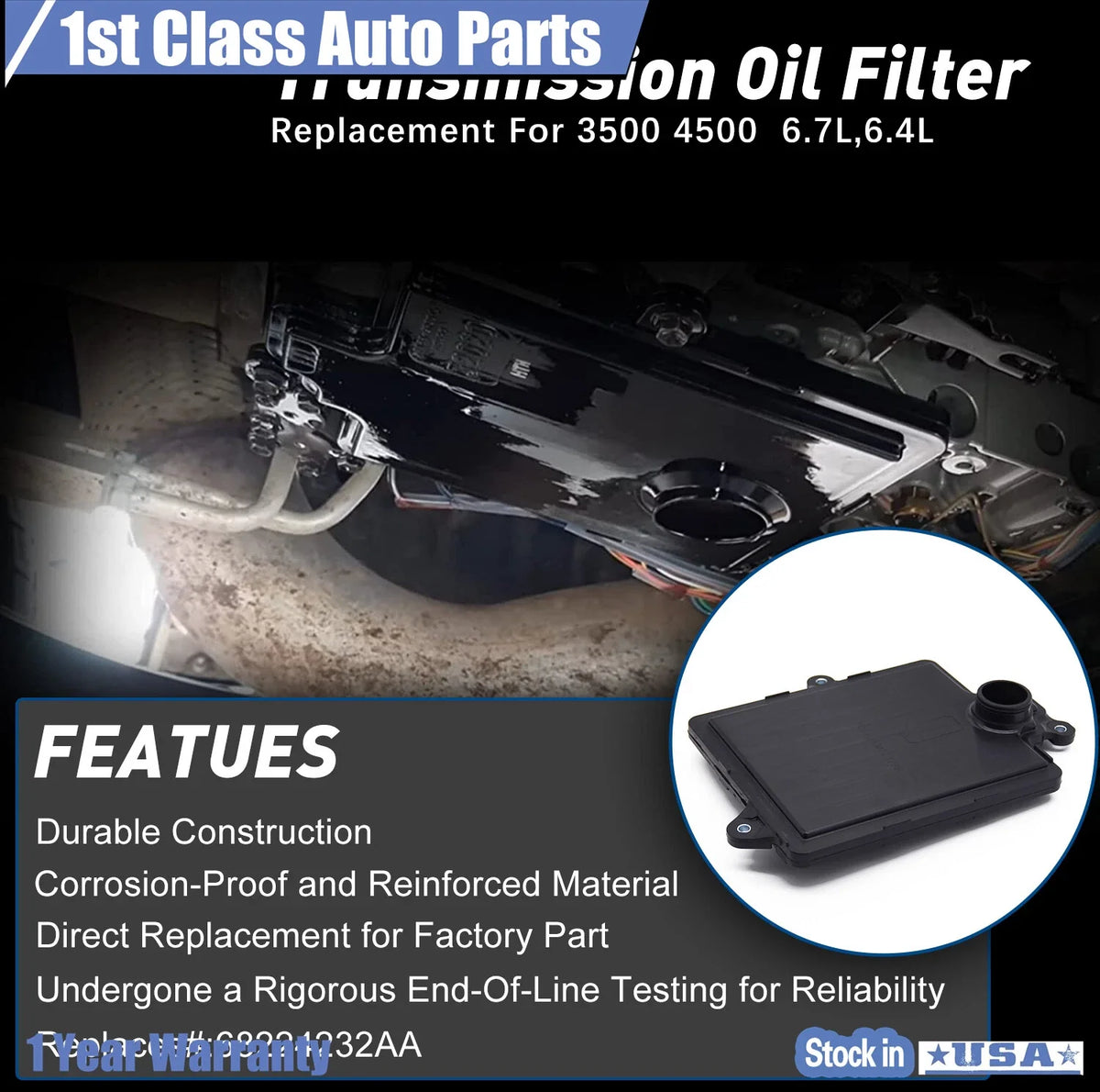 Transmission Oil Filter 68224232AA for Ram 3500-5500 (2013–2020)