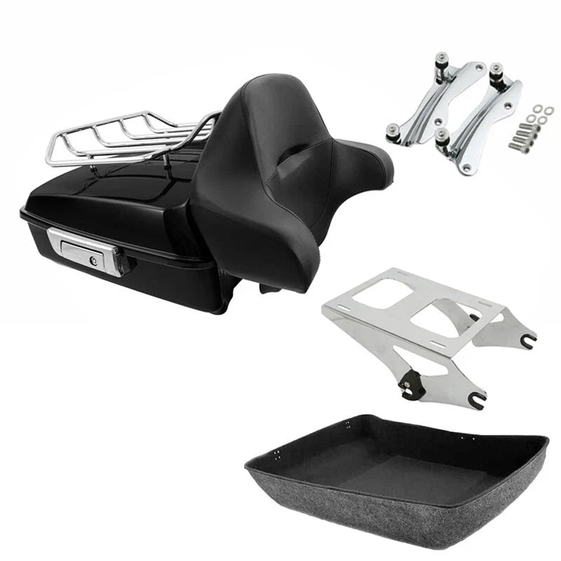 Chopped Trunk Backrest Rack Docking Kit for Harley Touring Road Glide (2014–2026)