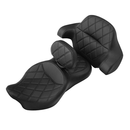 Set of 2 Seat Backrest Pads for Harley Touring Road Glide (2014–2023)