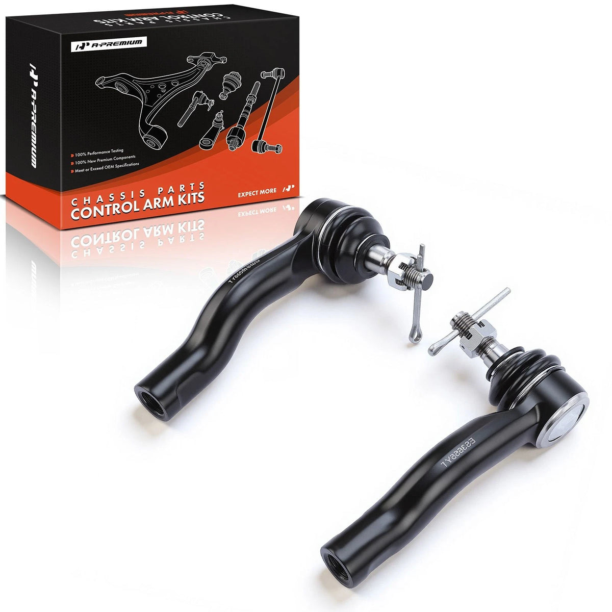 2X Front Outer Tie Rod End for Toyota RAV4 (2001–2005) Scion tC (2005–2010) - 4504749025, 4504649095, ES3655, ES3654