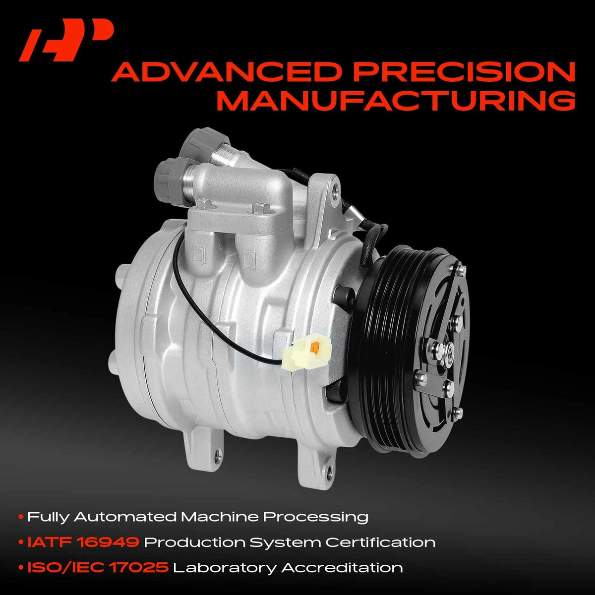 A/C Compressor with Clutch for Geo Metro Tracker Suzuki Swift Sidekick (1990–1998) - 12367701, 12367705, 9520060A51, 77311