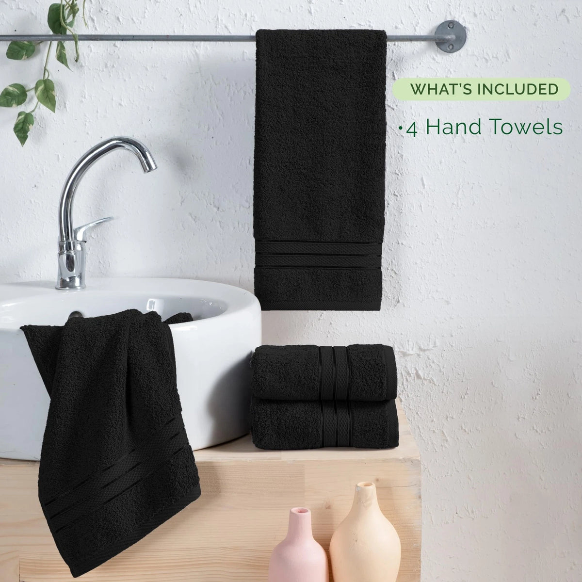 Set of 4 Popcorn Towels for Bathroom 16 x 28 inches