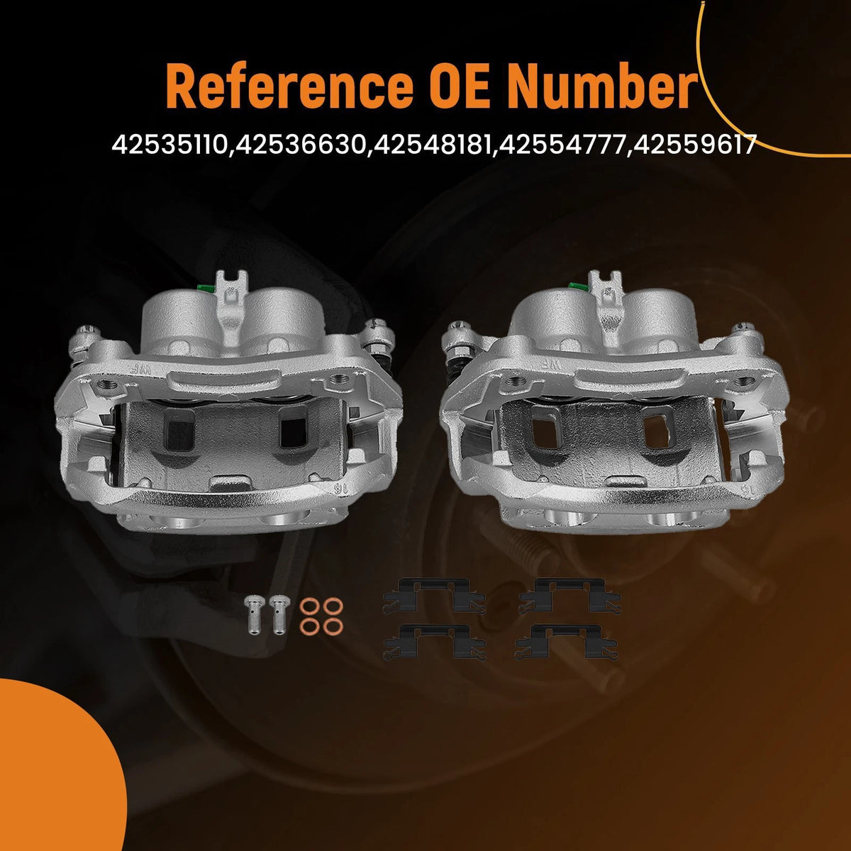 Front Brake Caliper Pair for Nissan Frontier Pathfinder Xterra (2005–2015) 1U02R8, 19-B3123A, 19P3123A