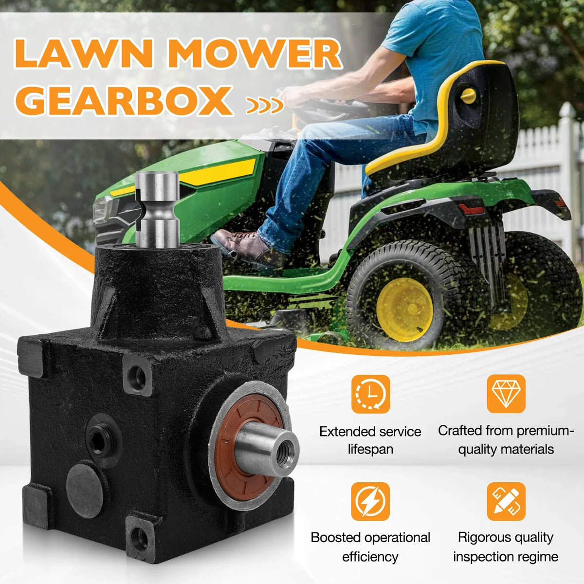 Mower Gear Case Gearbox for John Deere 425 445 455 (1992–2001) AM143310