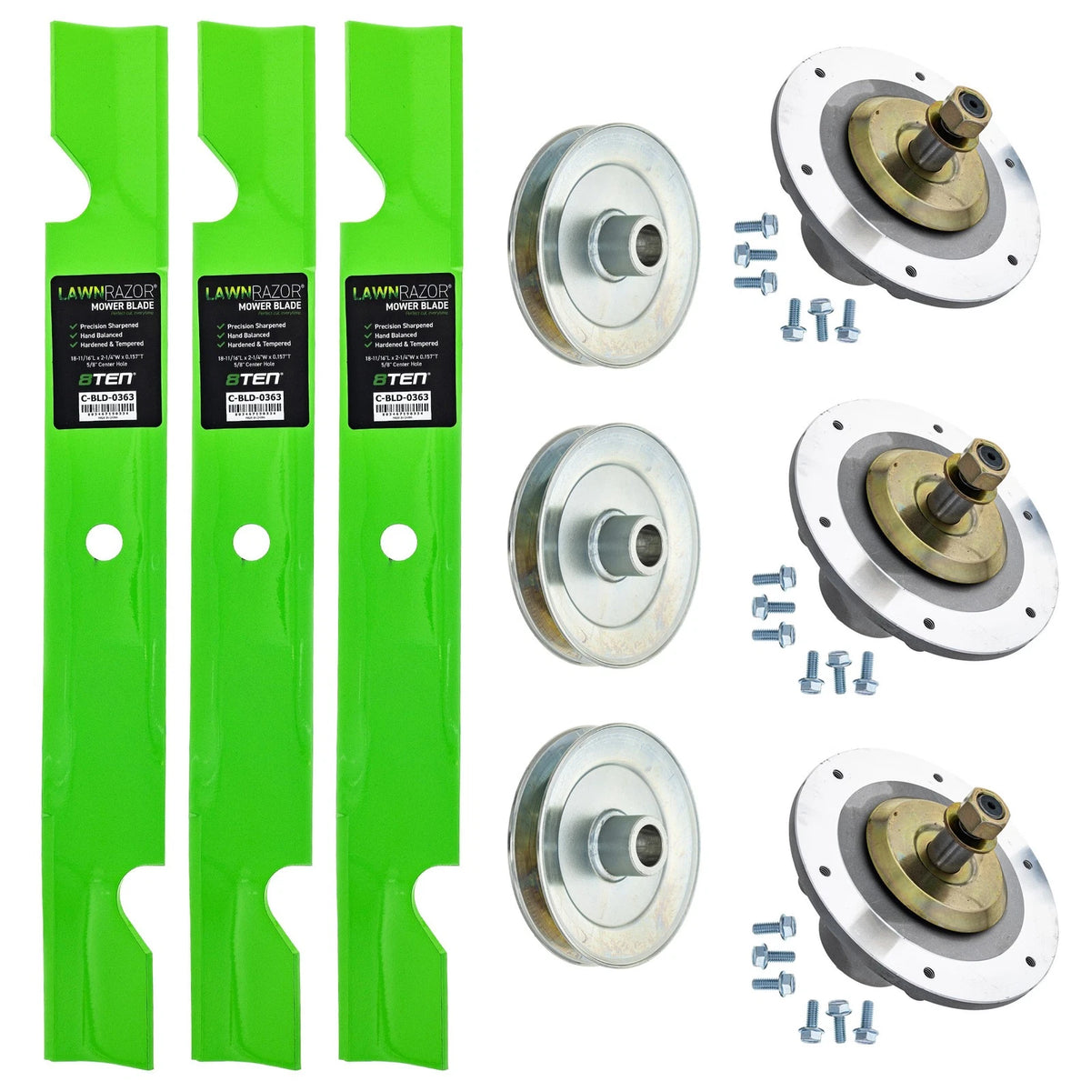 8TEN Blade Spindle Kit for Exmark Titan ZX MR 5400 (2015–2020) 115-9650-03 139-7455
