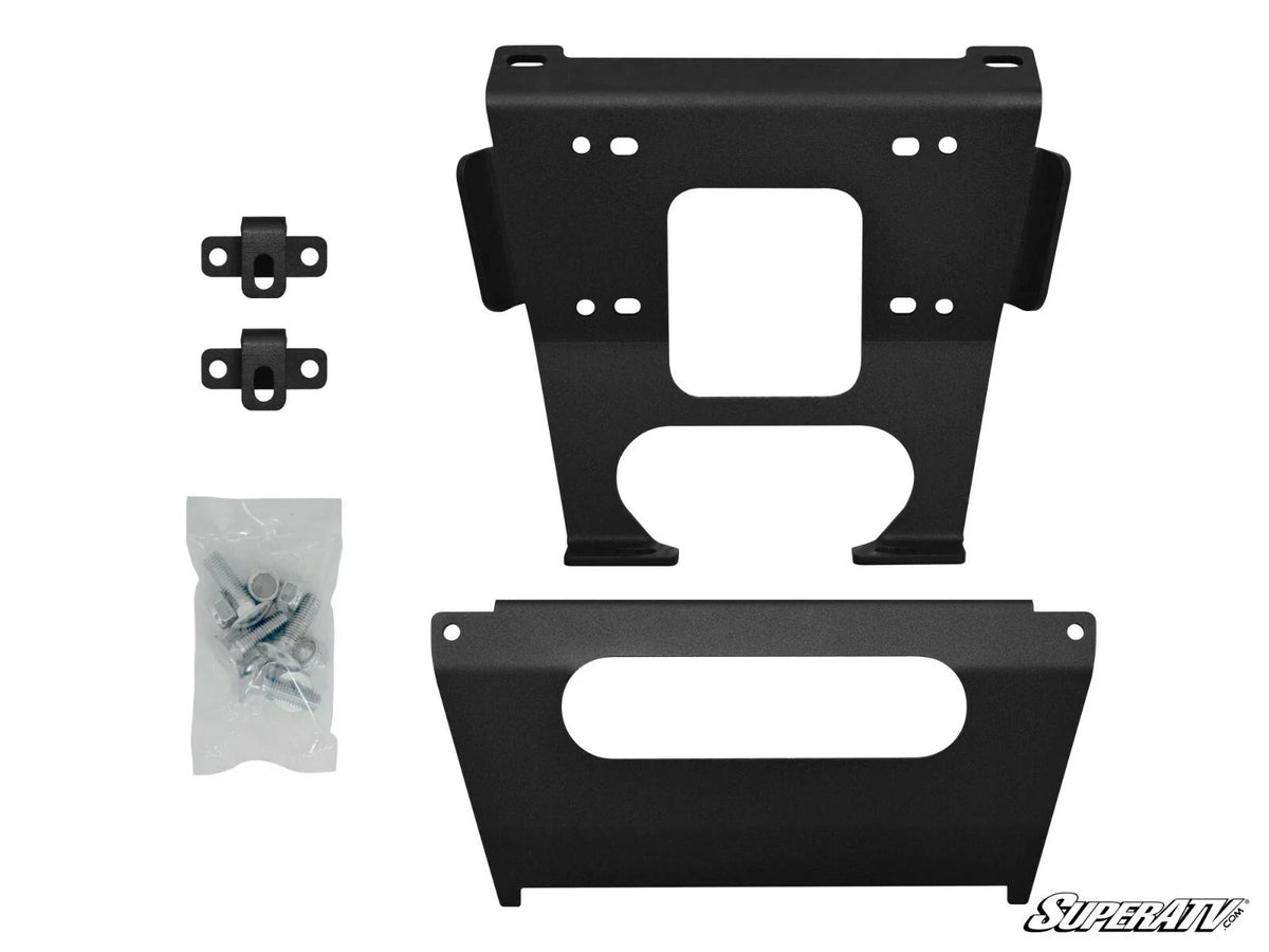 SuperATV 4500 lb Winch & Mount for Polaris RZR XP Turbo / Turbo 4 (2017-2018)