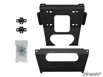 SuperATV 4500 lb Winch & Mount for Polaris RZR XP Turbo / Turbo 4 (2017-2018)