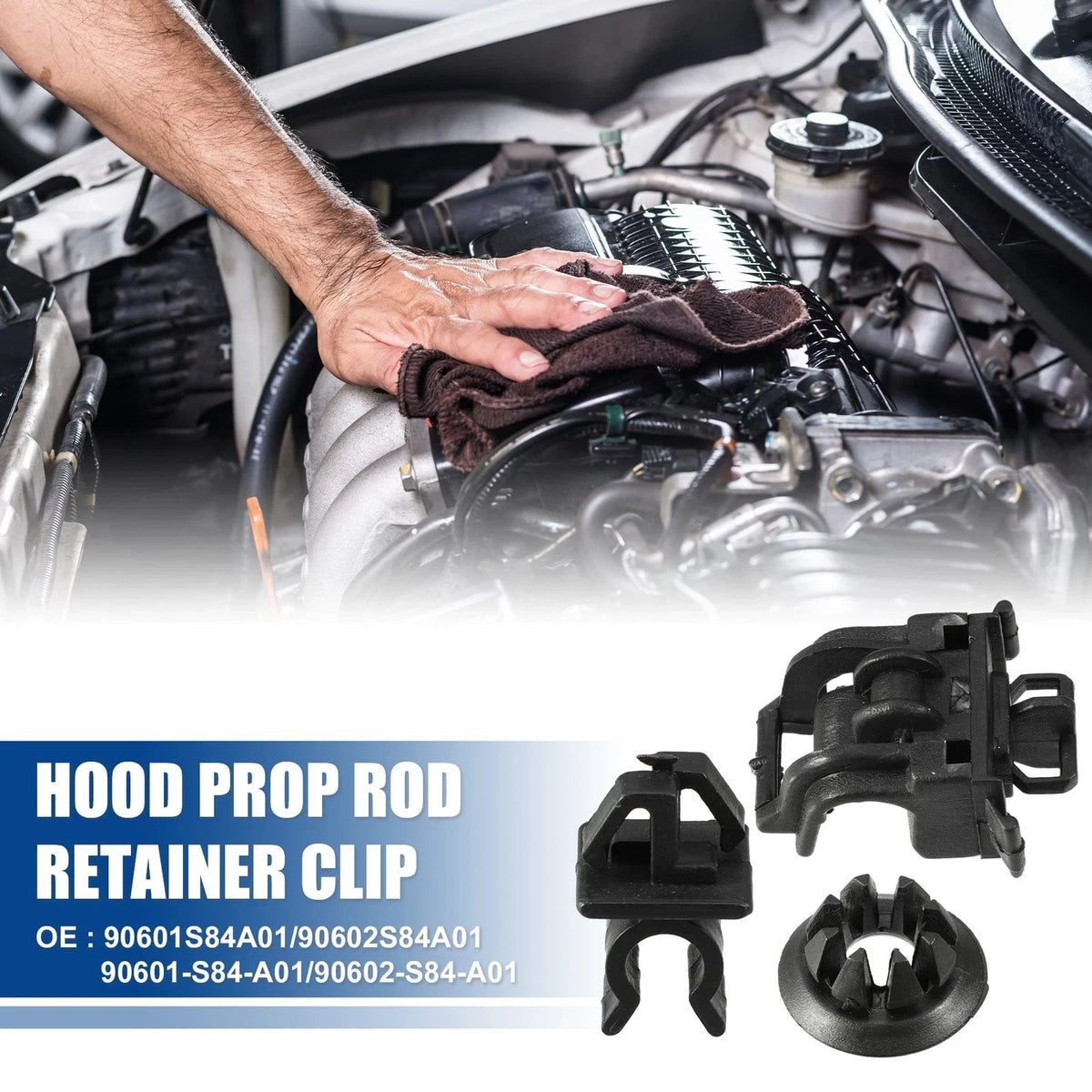 Set of 4 Hood Prop Rod Holders for Honda Prelude (1992–2001) No. 90601S84A01