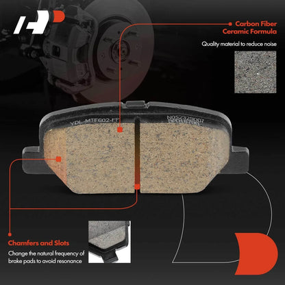 Set of 4 Rear Ceramic Brake Pads for Mazda 3 (2014–2018) & Mitsubishi Outlander