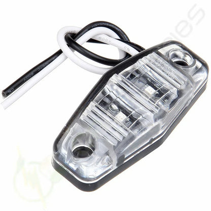 2X Clear Lens Amber LED Mini Side Marker Clearance Lamp 2.5''