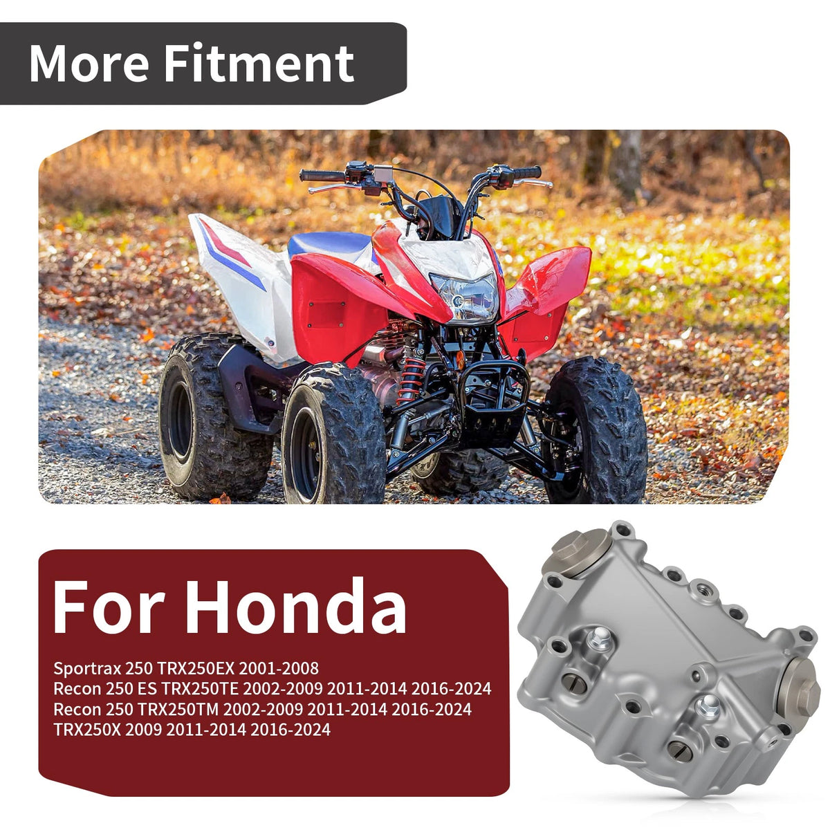 Cylinder Head Cover for Honda TRX250EX 250X Recon 250 (2005–2009) 12310-HN6-010