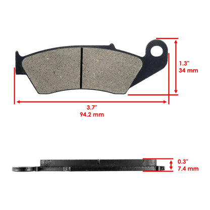 Front Brake Pads for Honda XR400R (1996–2004) HU2400MP126LR