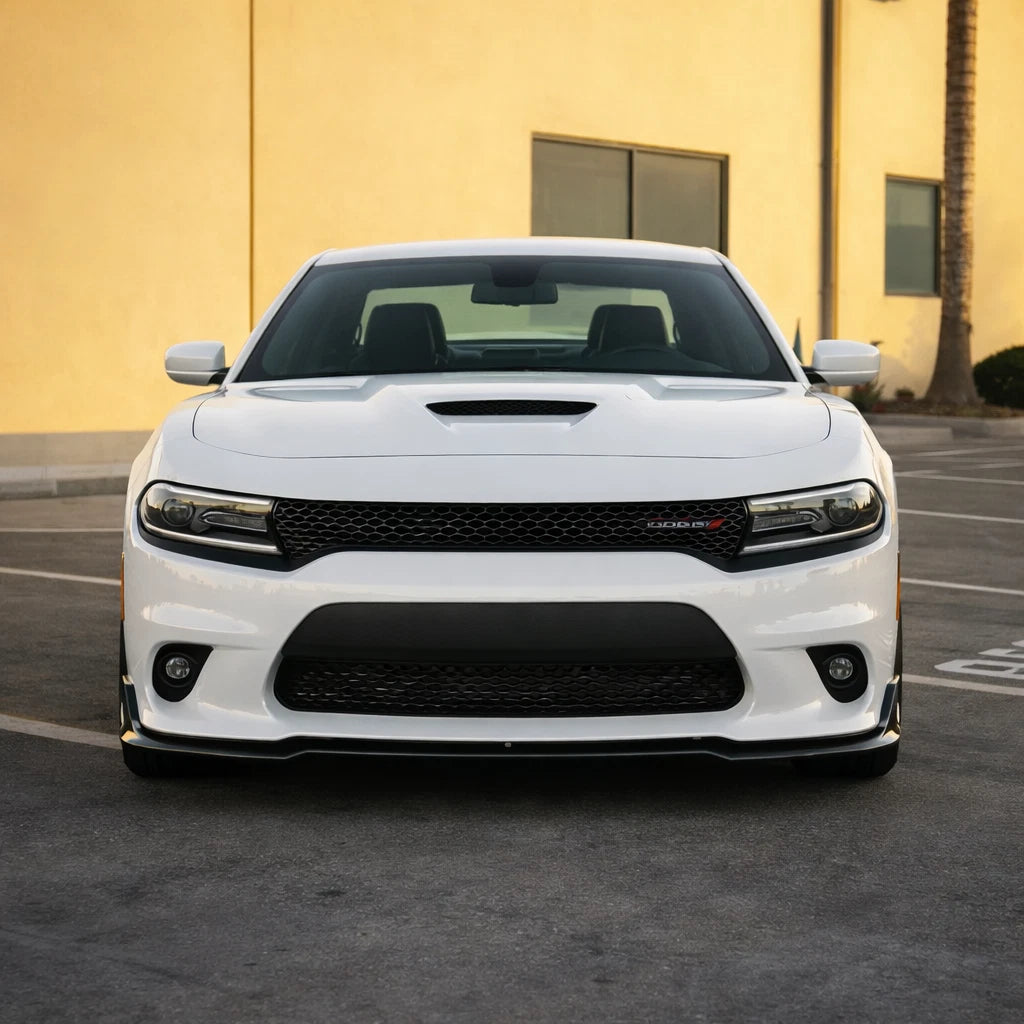 Matte Black ABS Front Bumper Lip for Dodge Charger GT/R/T/Scat Pack (2015–2023)