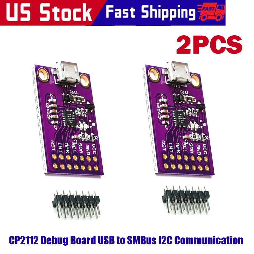 2X CP2112 Debug Board USB to SMBus I2C for CCS811 Sensor Module