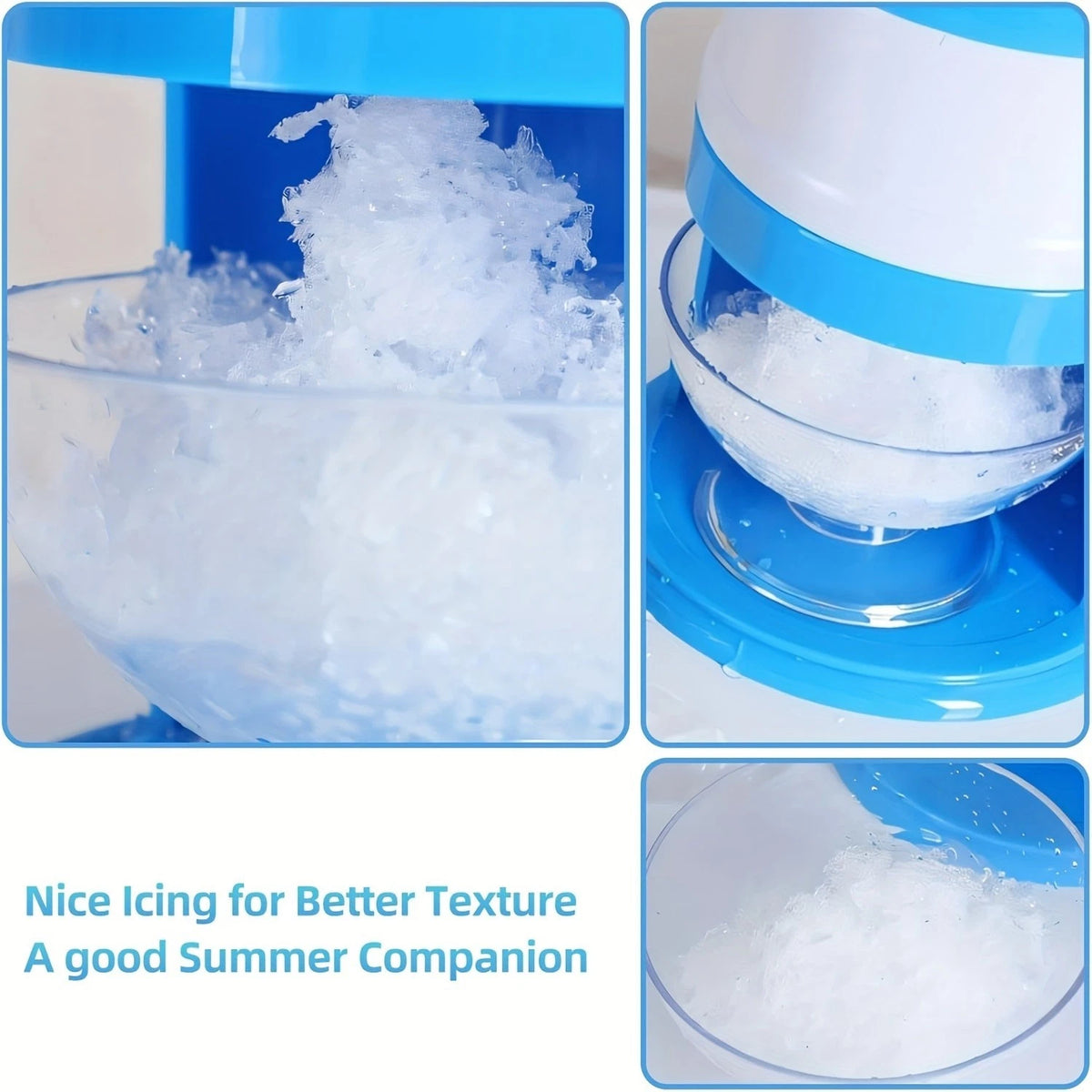 Compact Manual Ice Shaver Machine for Home Ice Treats (27x15.5x7cm)