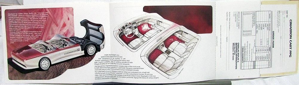 CART PPG Trackside Vehicle Concept Car Brochure for Cadillac Cimarron (1985)