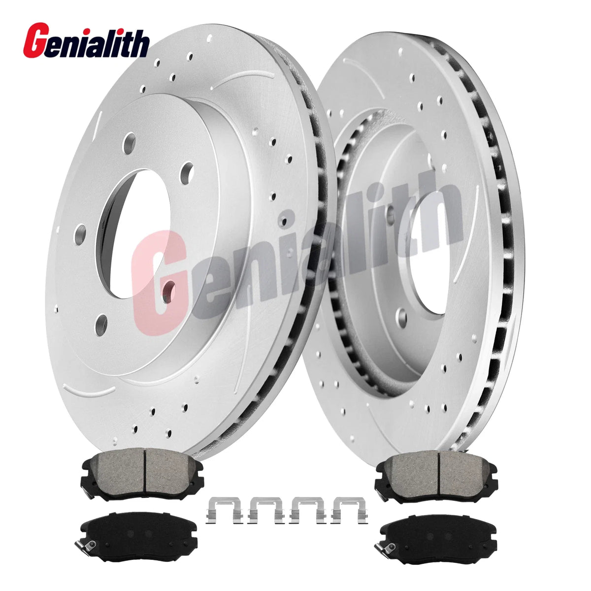 Front Drilled Disc Brake Rotors & Pads Kit for Chevrolet Malibu Limited (2016)