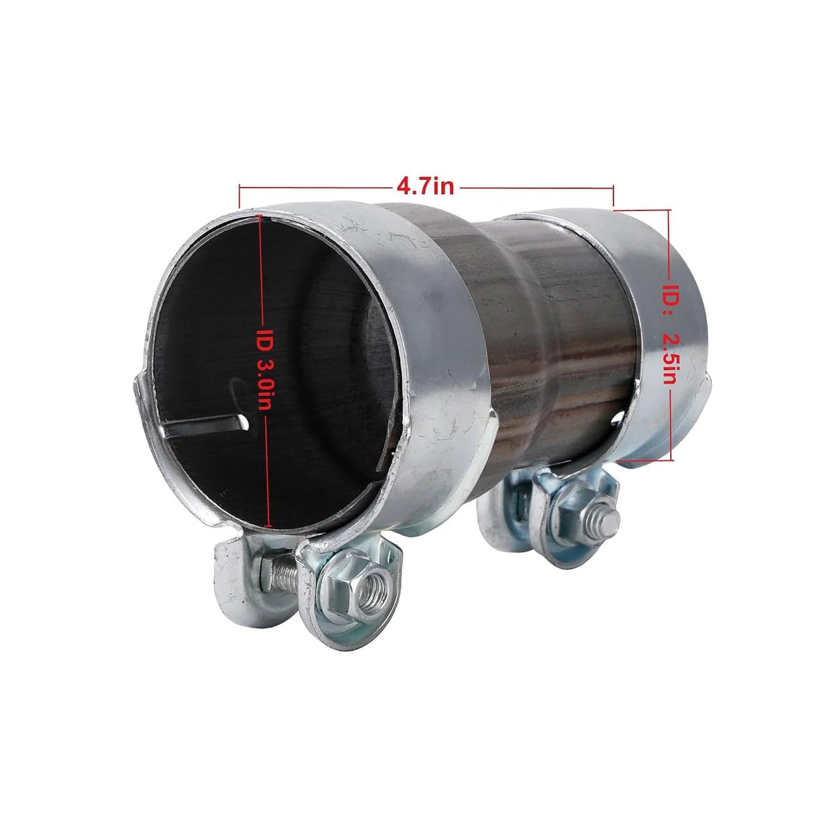 2.5" ID Stainless Steel Exhaust Reducer Adapter for Universal Fit