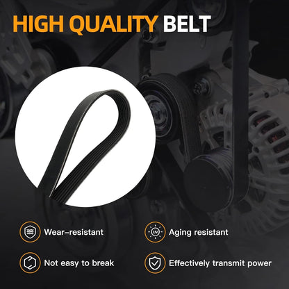 Serpentine Belt Kit with Engine Drive Belt Tensioner for Nissan (11955JA10D)