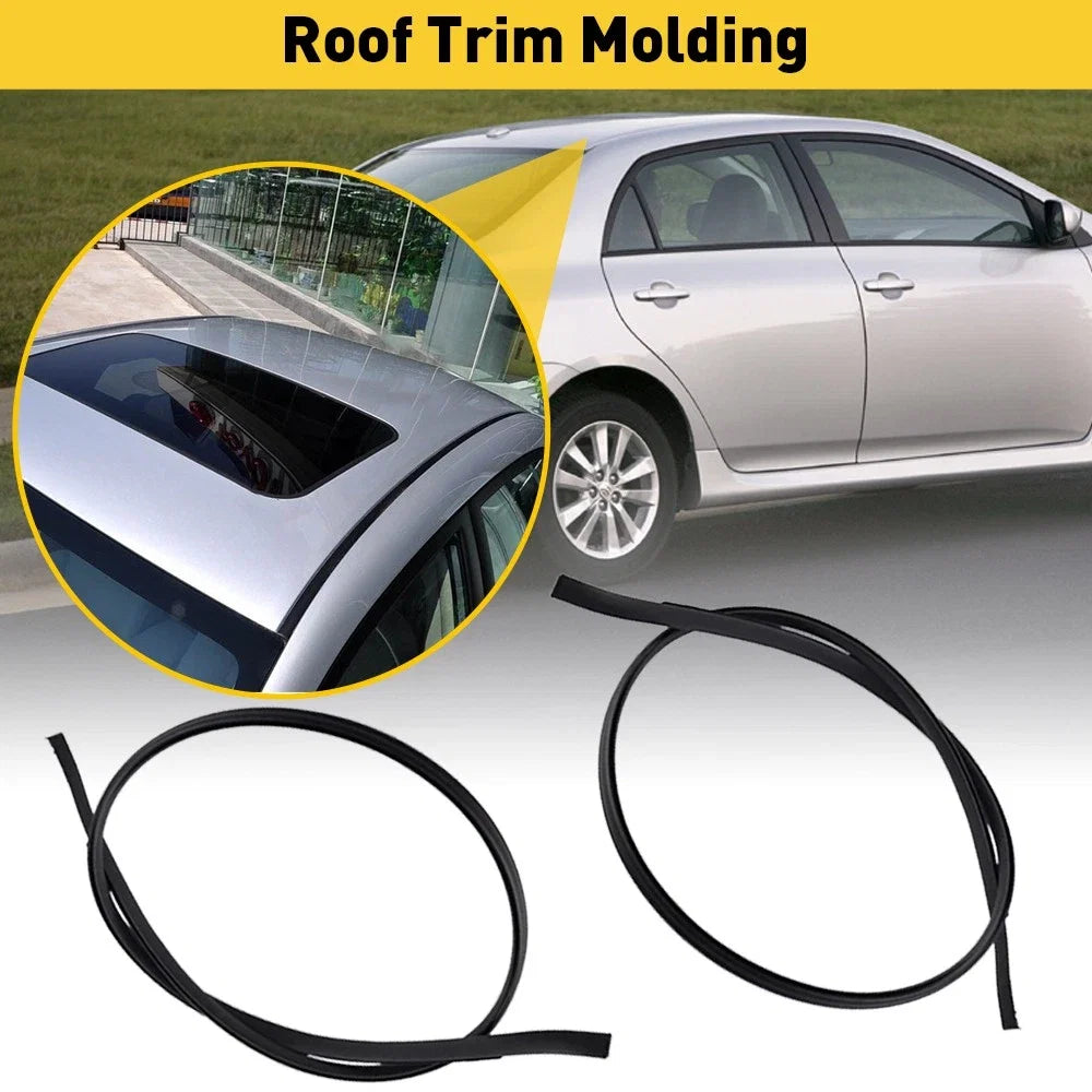 Set of 2 Roof Trim Molding Kit for Toyota Corolla (2009–2013) Black