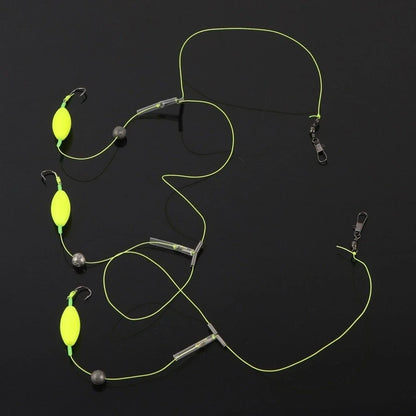 3 Hook Fishing Rig with High Carbon Steel Hooks for Freshwater Saltwater Carp