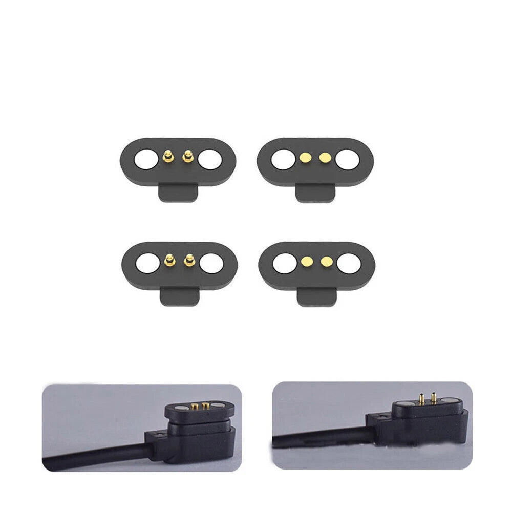 2X Waterproof Spring-Loaded Magnetic Pogo Pin Connector 2Pin Magnets