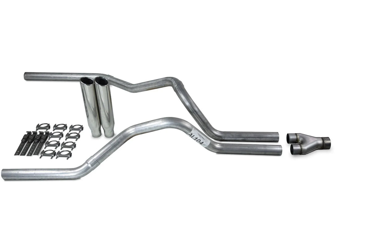 Dual Exhaust Kit for Ford F-150 (1987–1997) 2.5" Clamp-on Tips