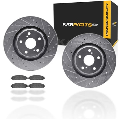 Rotor Set with Brake Pads for Toyota Venza (2009–2015) ALX-PAU-DF-7512-76168-CLA1