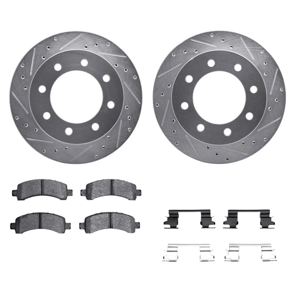 Drilled and Slotted Rotors for Chevy Express 2009–2020 (ALX-PAU-DF-7212-48013-CLA3)