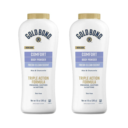 Pack of 2 Gold Bond Comfort Body Powder Talc-Free 10 oz.