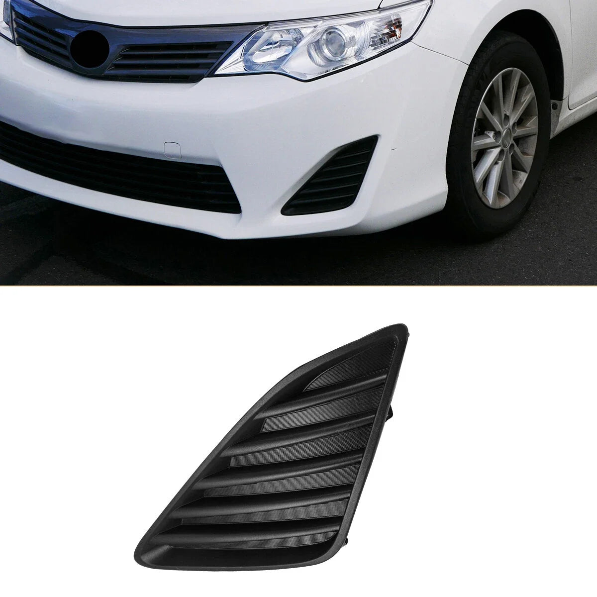 Fog Light Cover for Toyota Camry (2012–2014) LH Black Clip-On