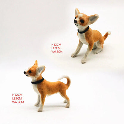 Chihuahua Dog Model for Dollhouse Decor (1:6 Scale)