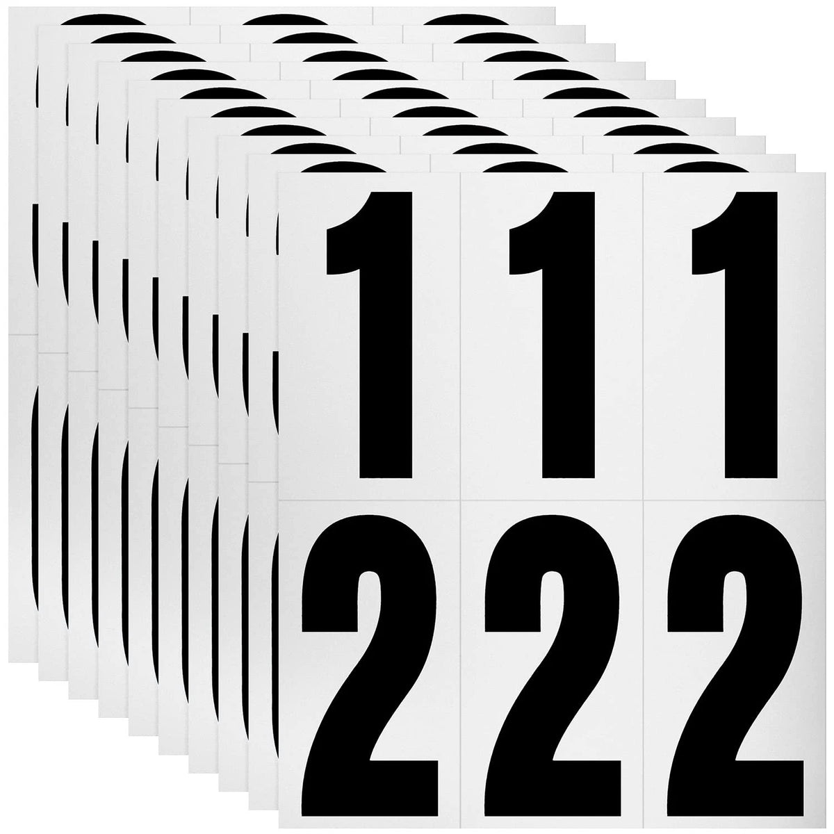 Reflective Adhesive Mailbox Numbers Set of 60, Silver 3.3" x 1.8"