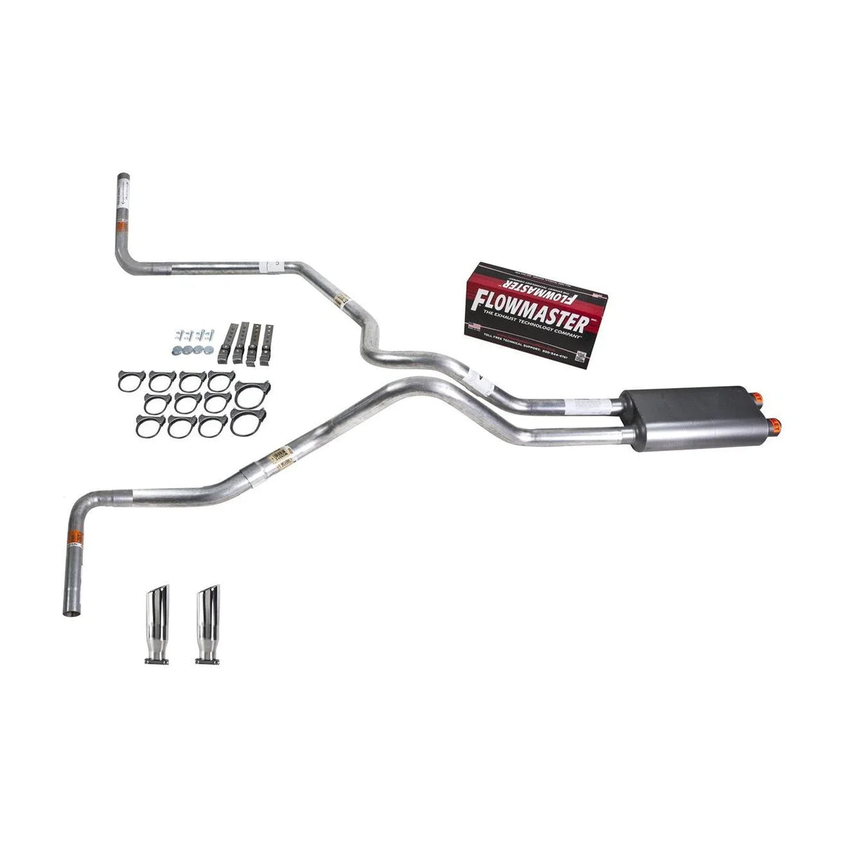 Dual Exhaust Pipe for Titan (2004–2005) - Side Exit, Flowmaster 50 RC Tip