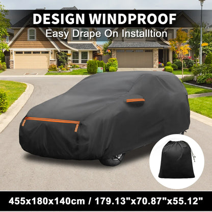 Waterproof Car Cover for Nissan Leaf (2011–2023) - Aluminum Film, Zipper